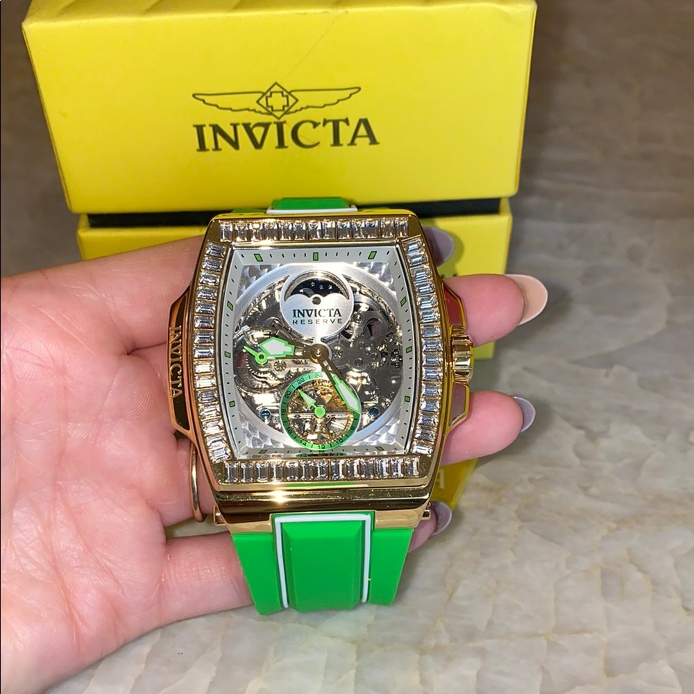 Invicta Gold and Green Watch